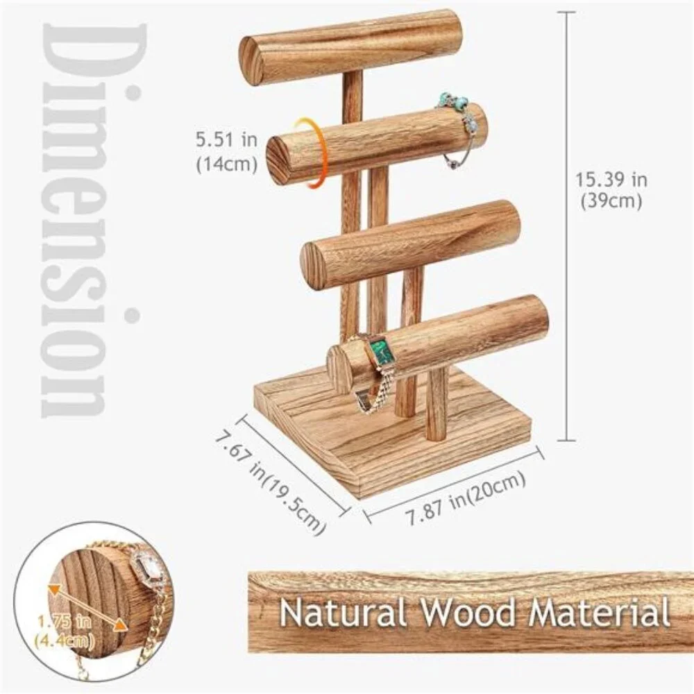 Bracelet Holder Display Bracelet Organizer, Wooden Bracelet Stand